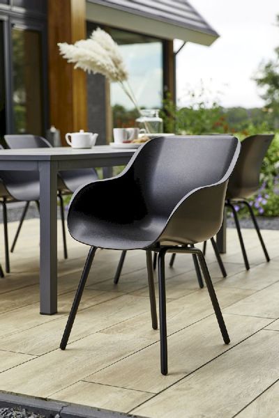 Hartman Sophie Rondo Elegance tuinstoel - 2 stuks - zwart frame - zwart