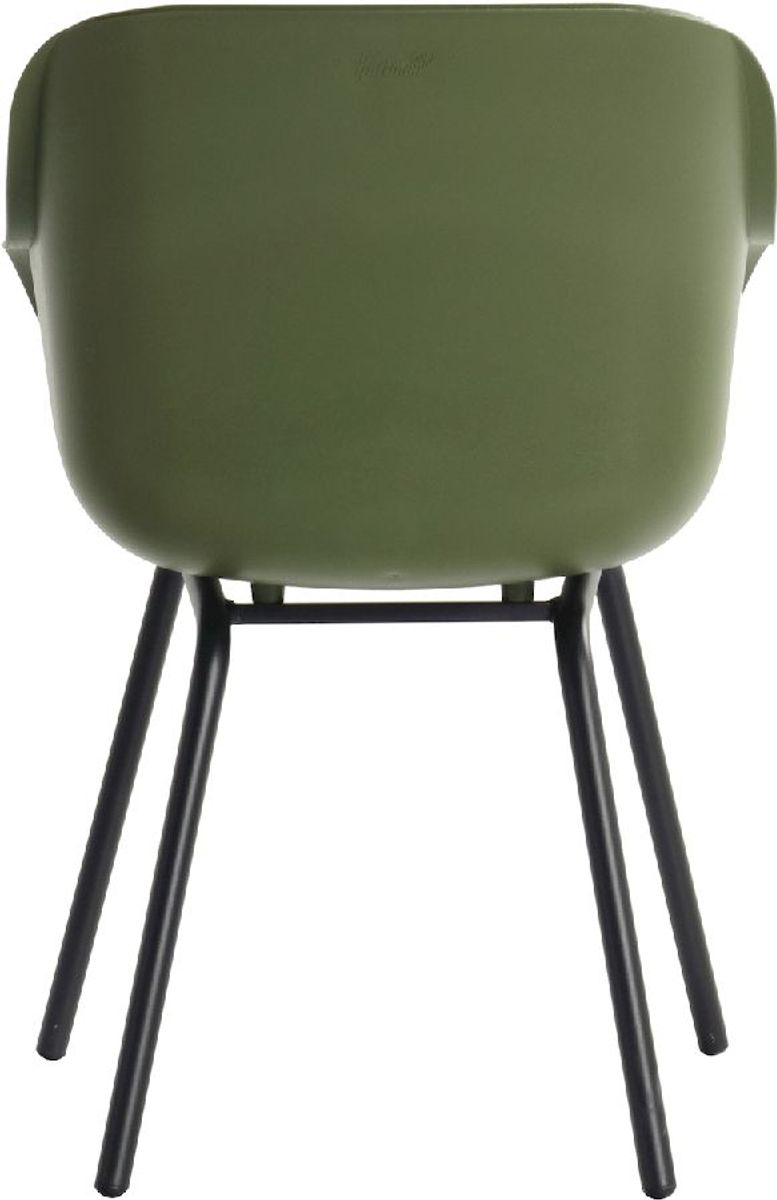 Hartman Sophie Rondo Elegance tuinstoel - 2 stuks - zwart frame - groen - achterkant