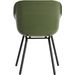 Hartman Sophie Rondo Elegance tuinstoel - 2 stuks - zwart frame - groen - achterkant
