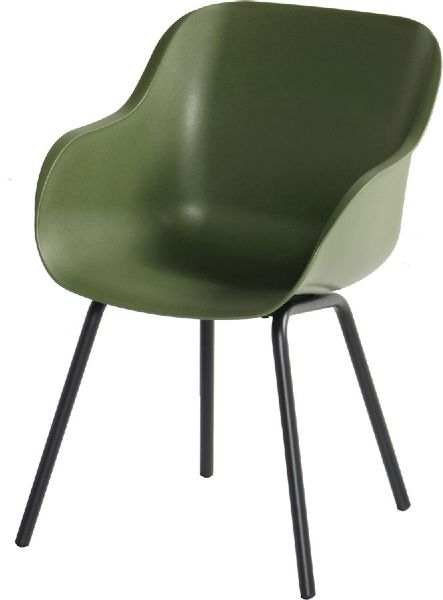Hartman Sophie Rondo Elegance tuinstoel - 2 stuks - zwart frame - groen