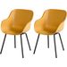 Hartman Sophie Rondo Elegance tuinstoel - 2 stuks - zwart frame - geel
