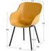 Hartman Sophie Rondo Elegance tuinstoel - 2 stuks - zwart frame - geel - afmetingen