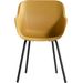 Hartman Sophie Rondo Elegance tuinstoel - 2 stuks - zwart frame - geel - voorkant