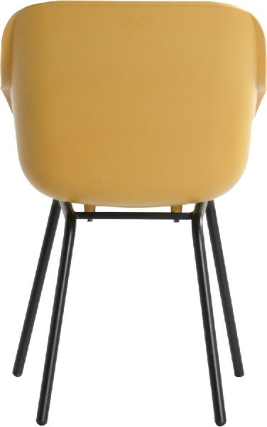 Hartman Sophie Rondo Elegance tuinstoel - 2 stuks - zwart frame - geel - achterkant