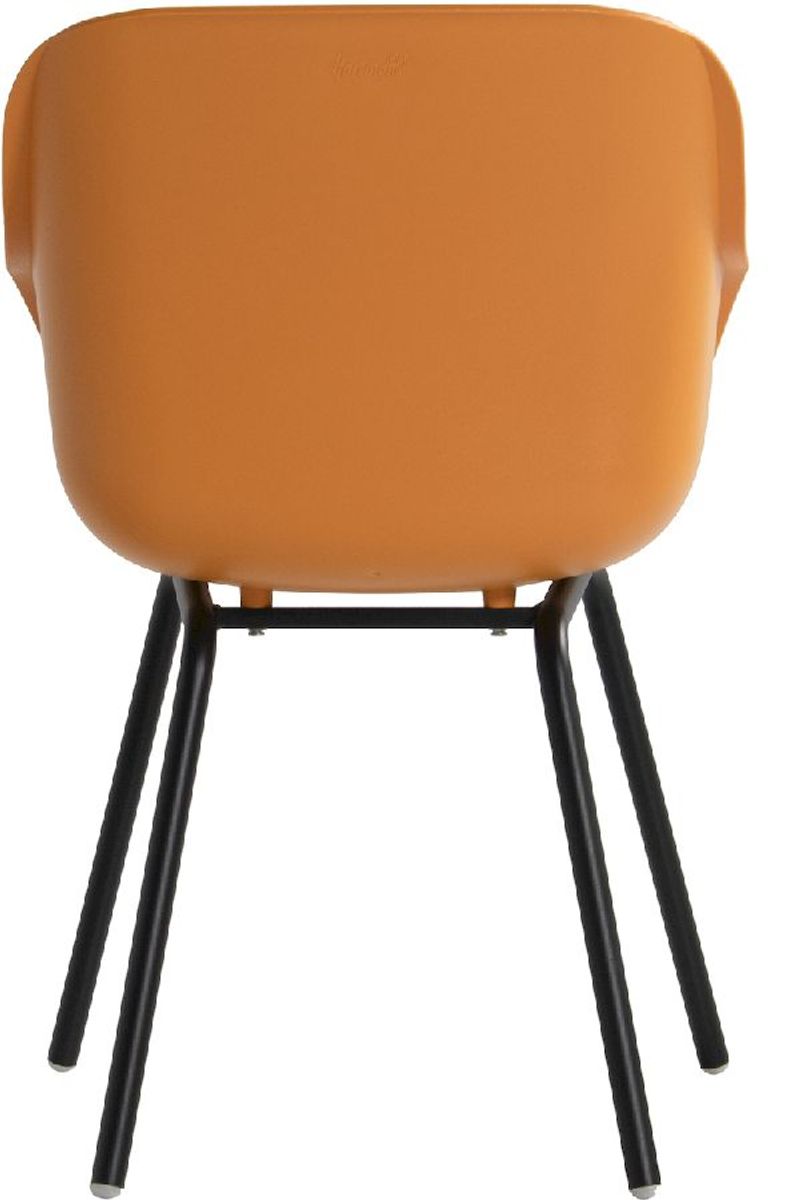 Hartman Sophie Rondo Elegance tuinstoel - 2 stuks - zwart frame - oranje - achterkant