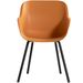 Hartman Sophie Rondo Elegance tuinstoel - 2 stuks - zwart frame - oranje - voorkant