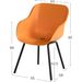 Hartman Sophie Rondo Elegance tuinstoel - 2 stuks - zwart frame - oranje - afmetingen