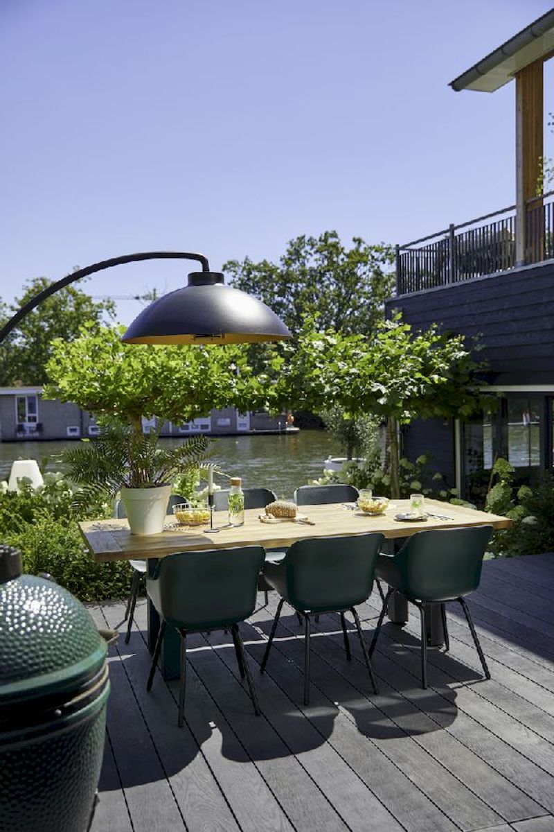 Hartman Sophie Rondo Elegance tuinstoel - 2 stuks - zwart frame - donkergroen