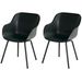Hartman Sophie Rondo Elegance tuinstoel - 2 stuks - zwart frame - donkergroen