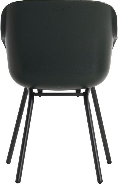 Hartman Sophie Rondo Elegance tuinstoel - 2 stuks - zwart frame - donkergroen - achterkant