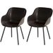 Hartman Sophie Rondo Elegance tuinstoel - 2 stuks - zwart frame - bruin