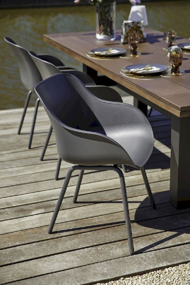 Hartman Sophie Rondo Elegance tuinstoel - 2 stuks - antraciet frame - antraciet