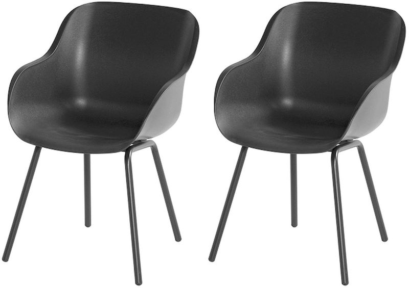 Hartman Sophie Rondo Elegance tuinstoel - 2 stuks - antraciet frame - antraciet