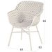 Hartman Delphine tuinstoel - wit frame - wit - afmetingen