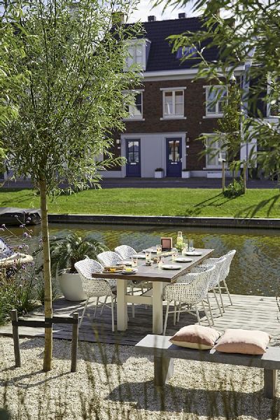 Hartman Delphine tuinstoel - wit frame - wit