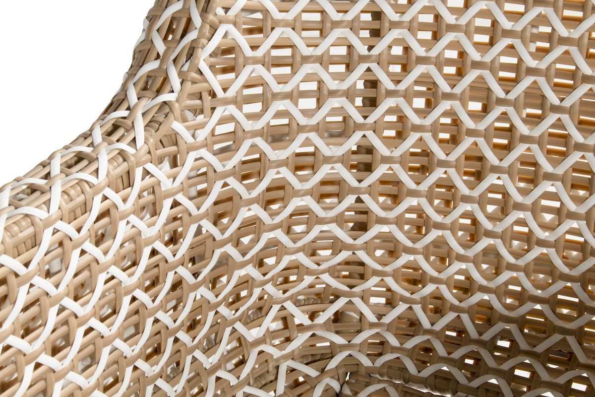 Hartman Delphine tuinstoel - wit frame - beige