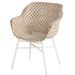 Hartman Delphine tuinstoel - wit frame - beige
