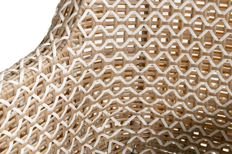 Hartman Delphine tuinstoel - wit frame - beige