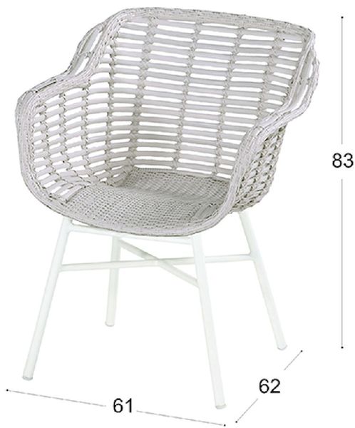 Hartman Cecilia tuinstoel - beige frame - beige