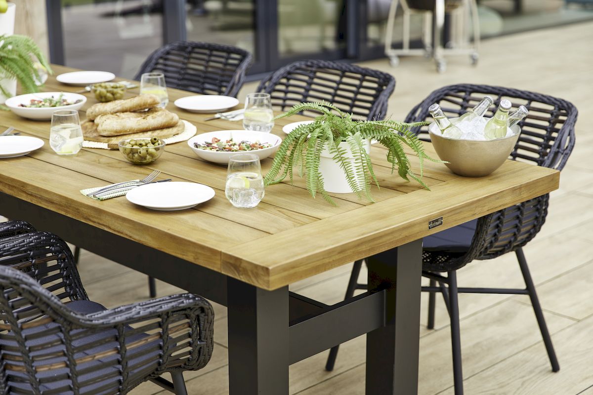 Hartman Cecilia tuinstoel - zwart frame - zwart