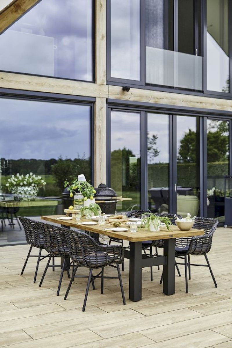 Hartman Cecilia tuinstoel - zwart frame - zwart