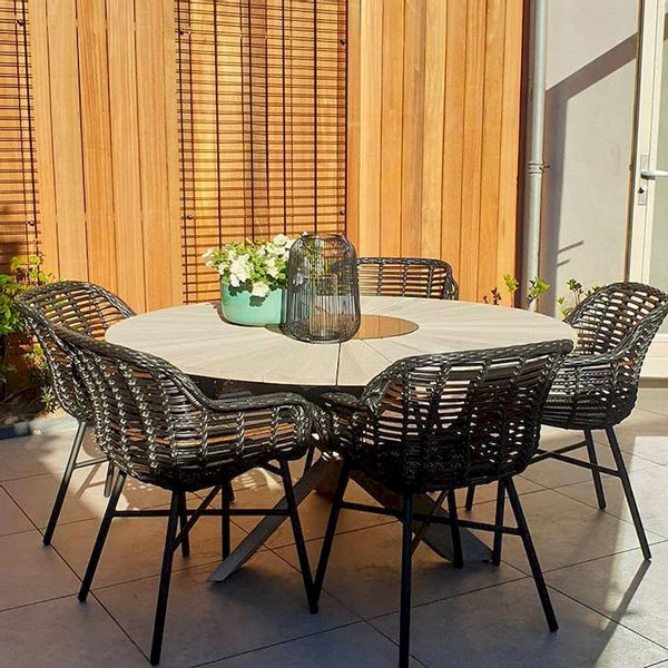 Hartman Cecilia tuinstoel - zwart frame - zwart