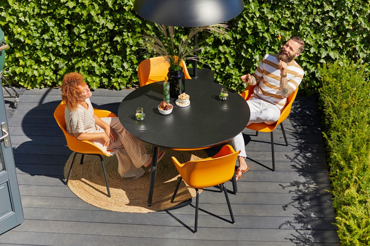 Hartman Sophie Studio HPL ronde Tuintafel - ⌀ 128 cm - zwart