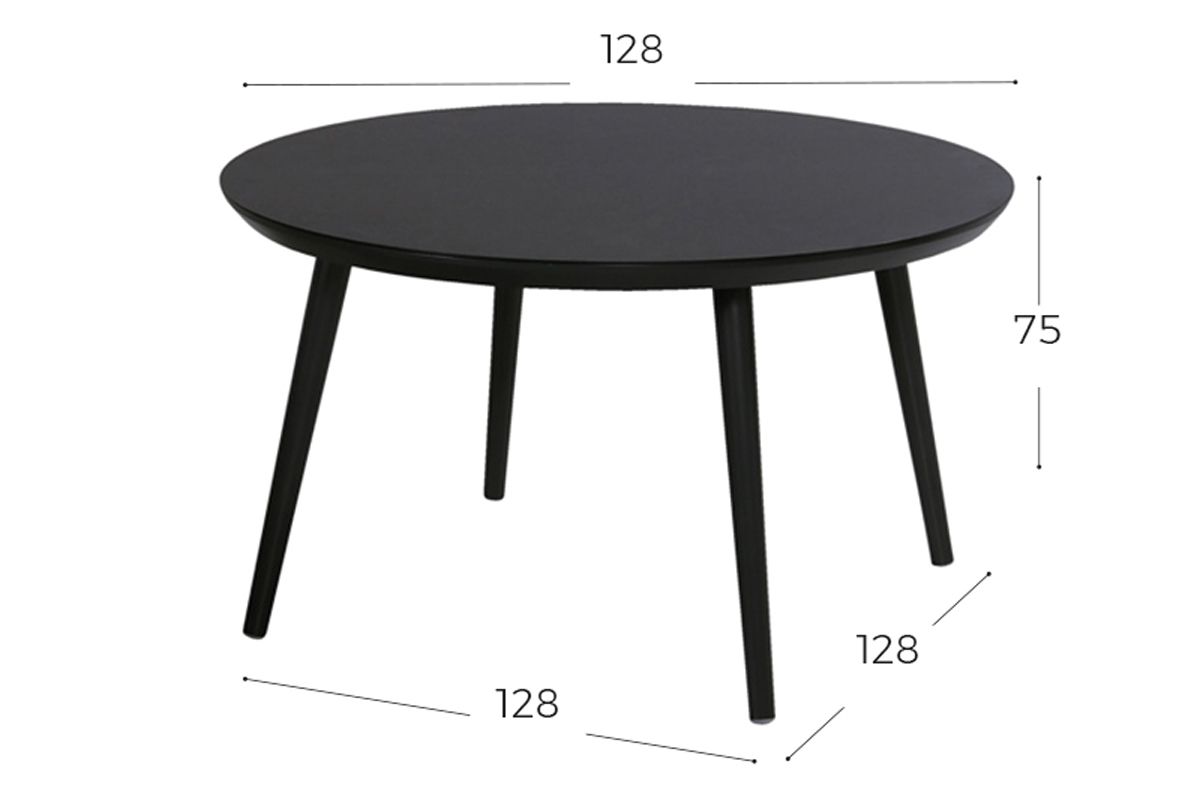 Hartman Sophie Studio HPL ronde Tuintafel - ⌀ 128 cm - zwart