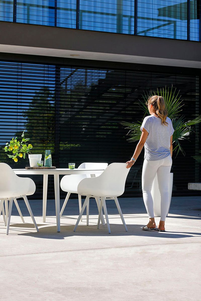 Hartman Sophie Studio HPL ronde Tuintafel - ⌀ 128 cm - wit