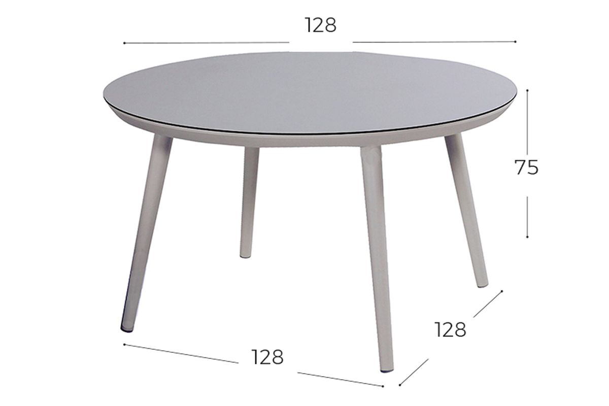 Hartman Sophie Studio HPL ronde Tuintafel - ⌀ 128 cm - wit