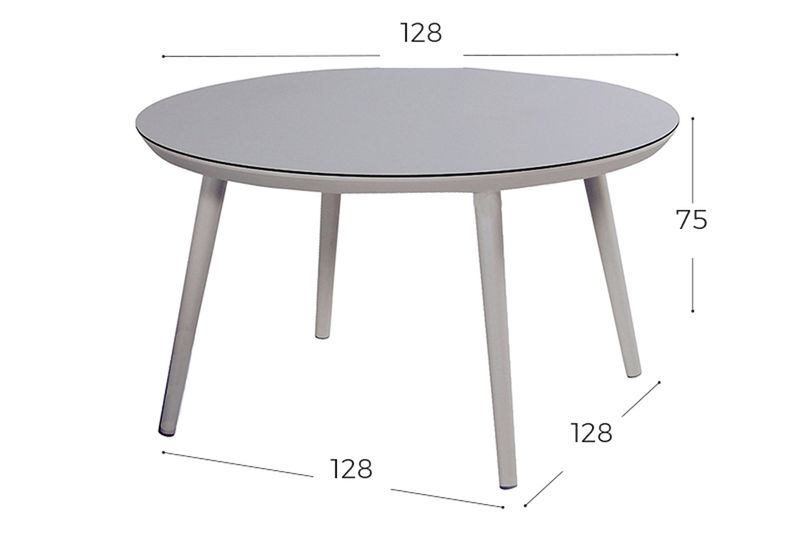 Hartman Sophie Studio HPL ronde Tuintafel - ⌀ 128 cm - wit