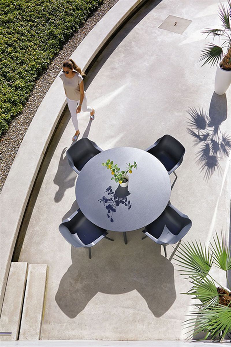 Hartman Sophie Studio HPL ronde Tuintafel - ⌀ 128 cm - antraciet