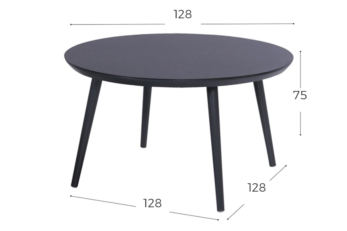 Hartman Sophie Studio HPL ronde Tuintafel - ⌀ 128 cm - antraciet