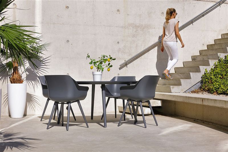 Hartman Sophie Studio HPL ronde Tuintafel - ⌀ 128 cm - antraciet