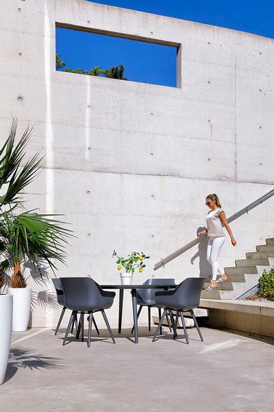 Hartman Sophie Studio HPL ronde Tuintafel - ⌀ 128 cm - antraciet