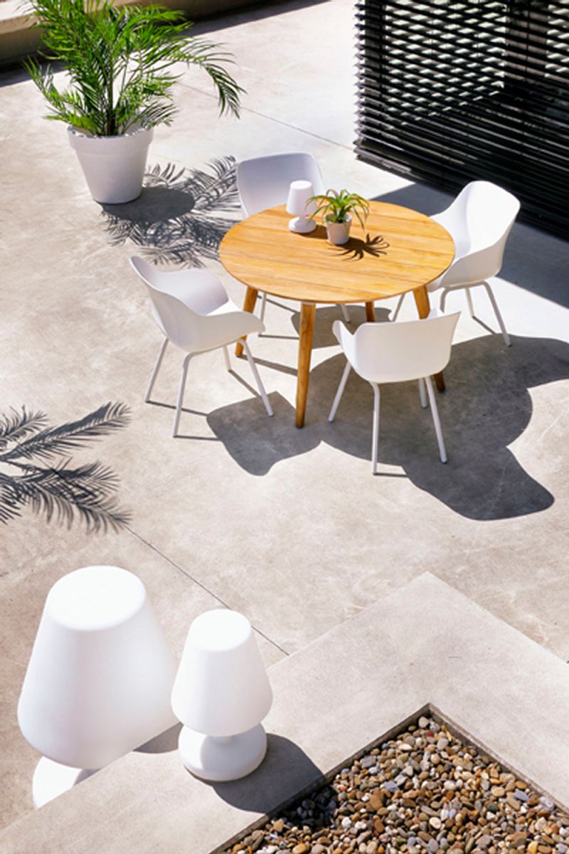 Hartman Sophie Studio Teak ronde Tuintafel - ⌀ 120 cm - wit