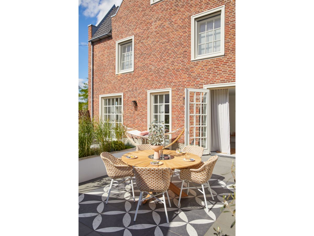 Hartman Provence Crossleg ronde Teak Tuintafel - ⌀ 150 cm 