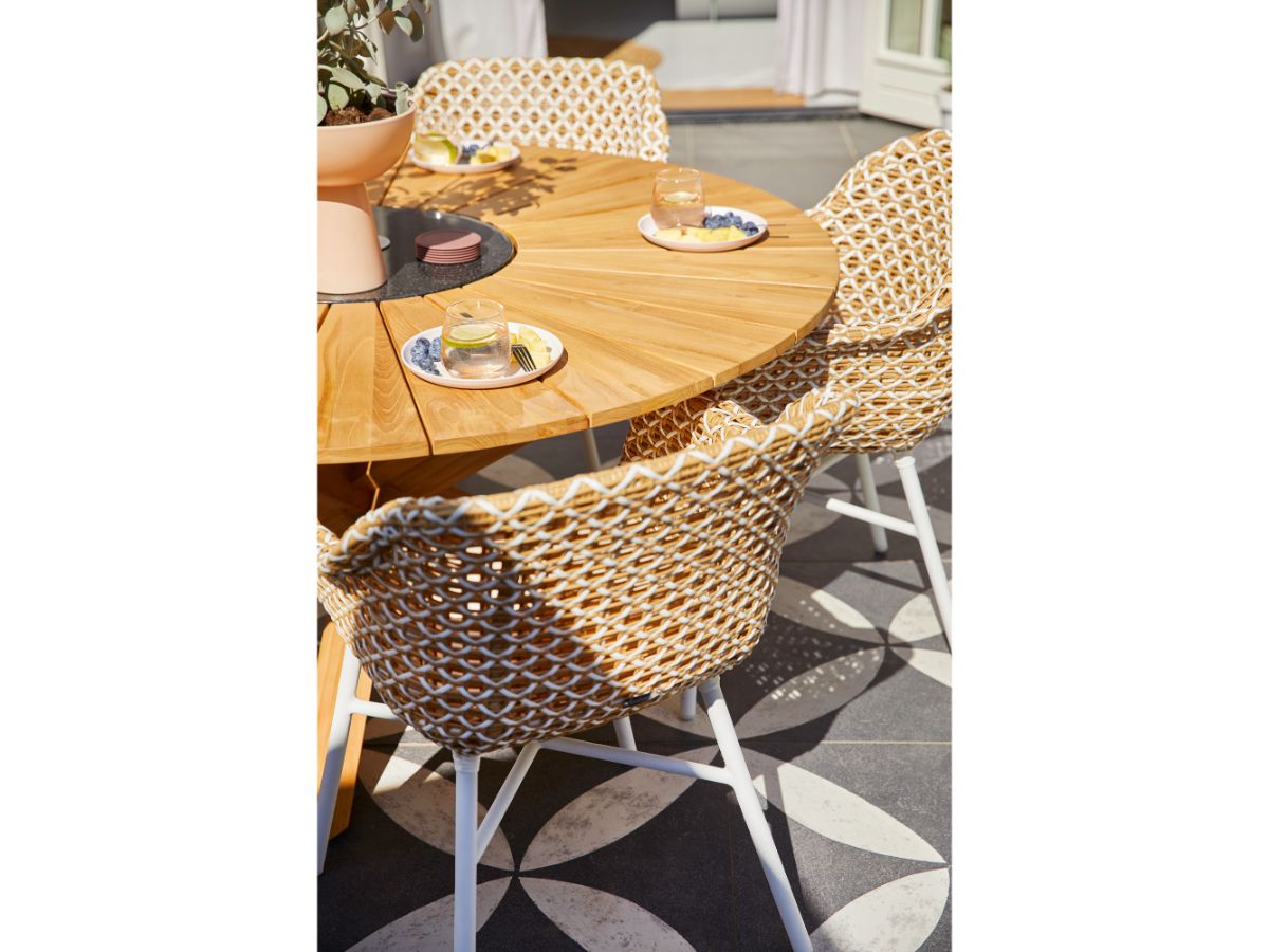 Hartman Provence Crossleg ronde Teak Tuintafel - ⌀ 150 cm 