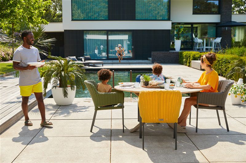 Hartman Provence Crossleg ronde Teak Tuintafel - ⌀ 150 cm 