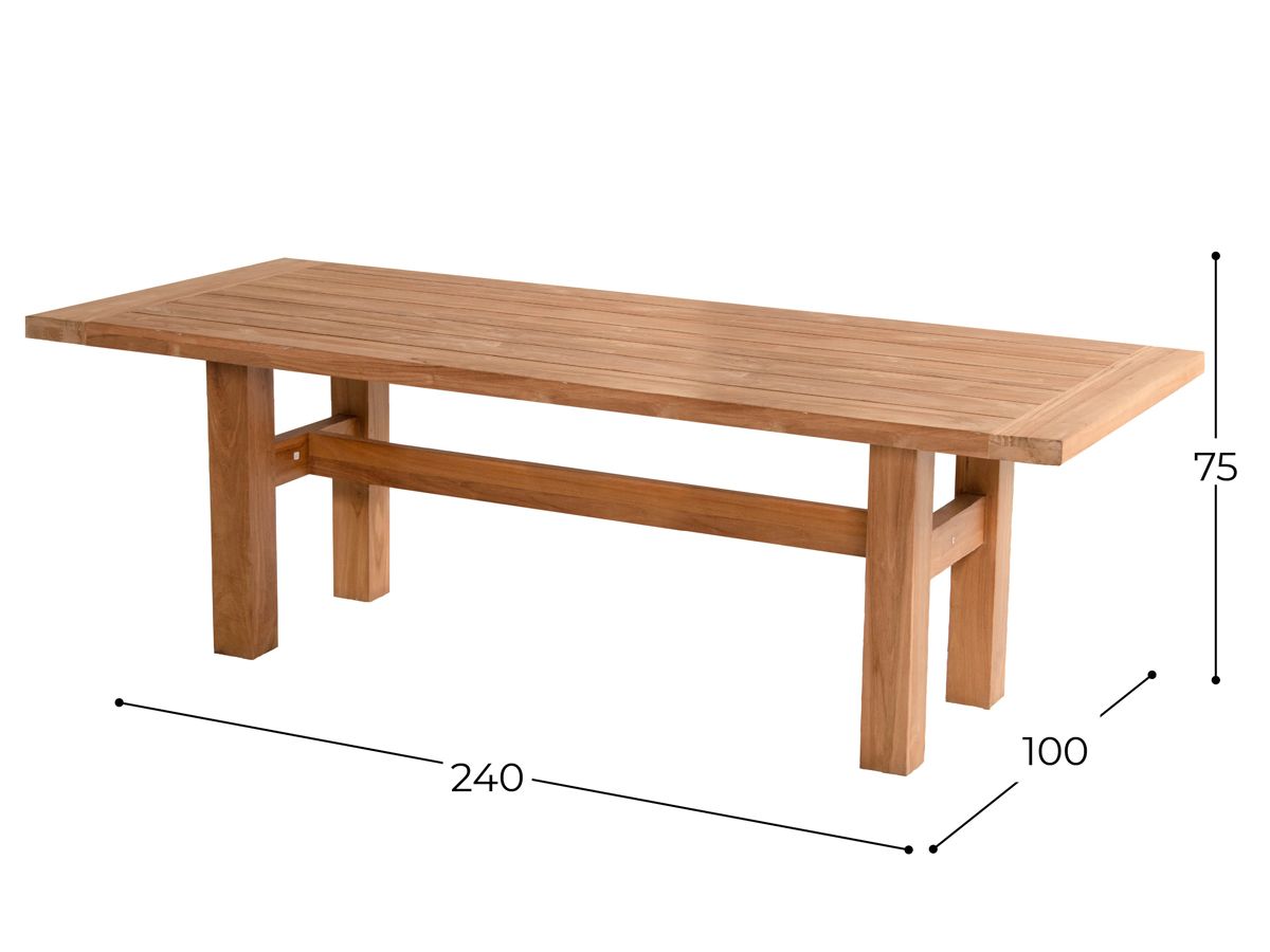 Hartman Yasmani Teak Tuintafel - 240 x 100 cm