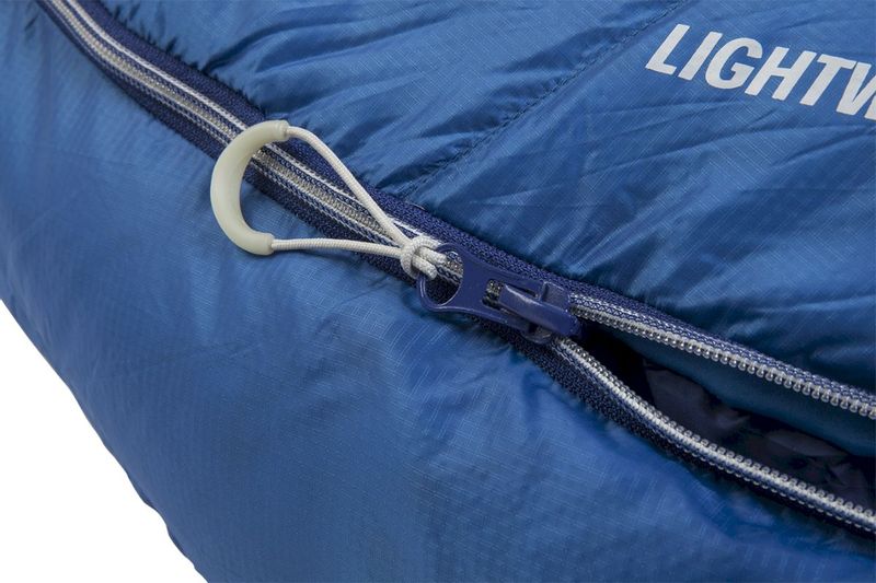 Nomad Pegasus 450 mummyslaapzak blauw  zijkant rits