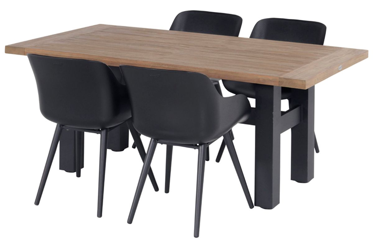 Hartman Yasmani Tuintafel - 180 x 95 cm - Zwart onderstel