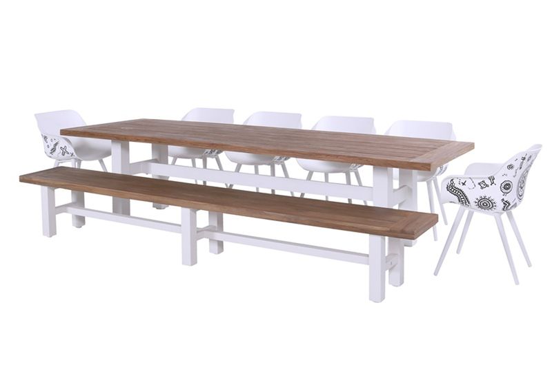 Hartman Yasmani grote Tuintafel - 300 x 100 cm - Wit