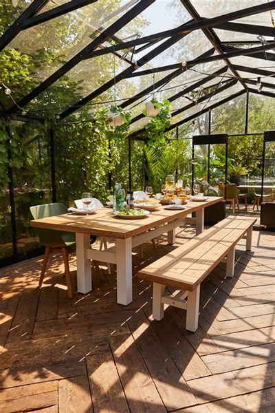 Hartman Yasmani grote Tuintafel - 300 x 100 cm - Wit