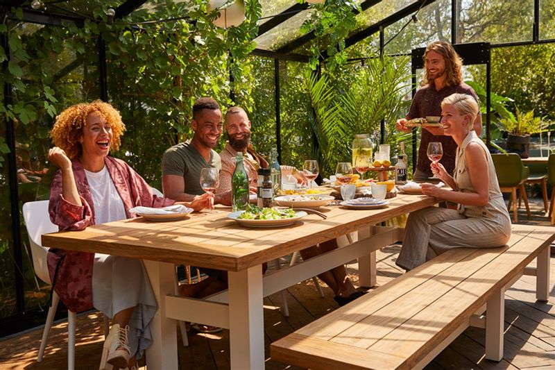 Hartman Yasmani grote Tuintafel - 300 x 100 cm - Wit