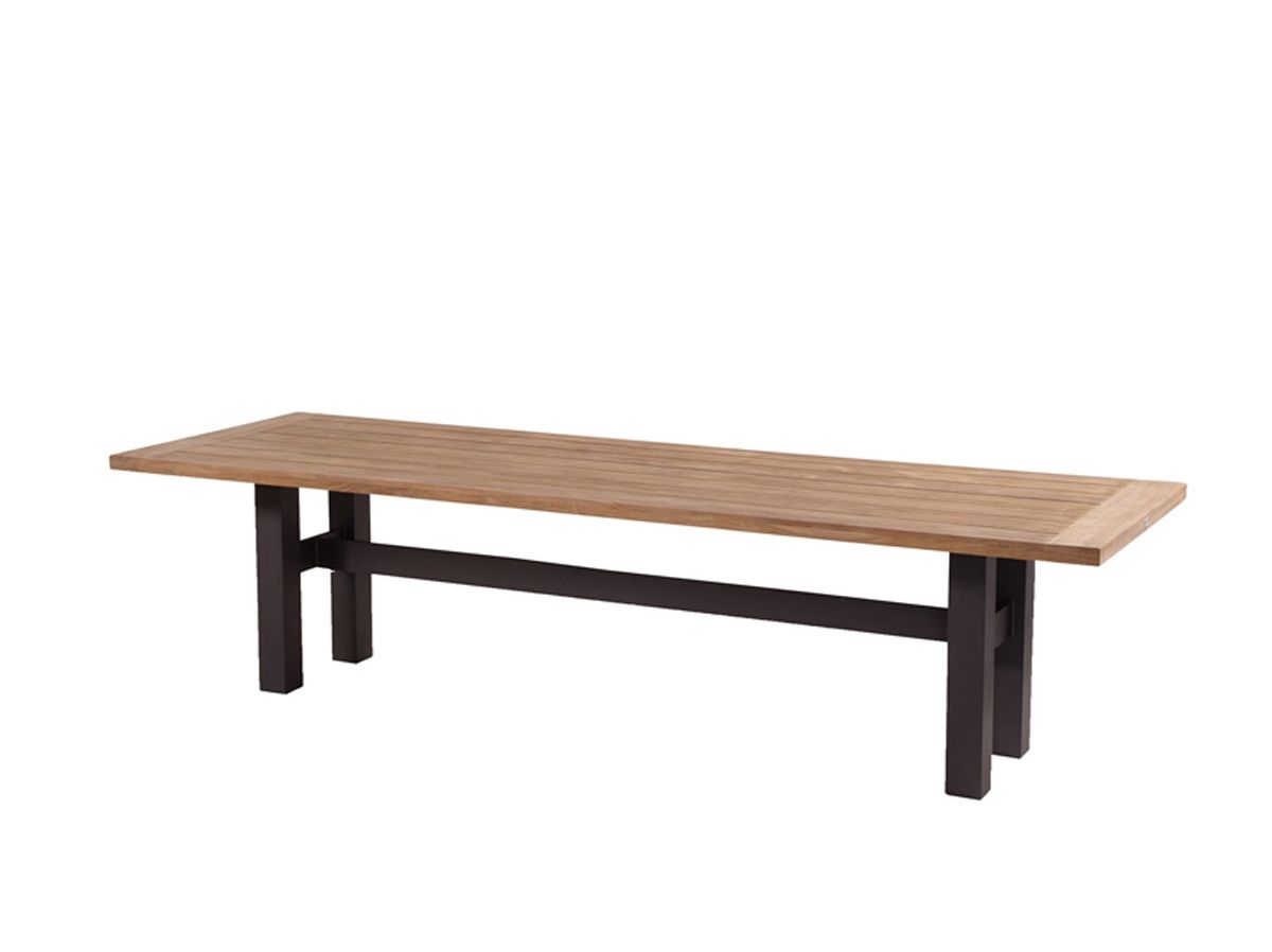 Hartman Yasmani grote Tuintafel - 300 x 100 cm - Zwart onderstel