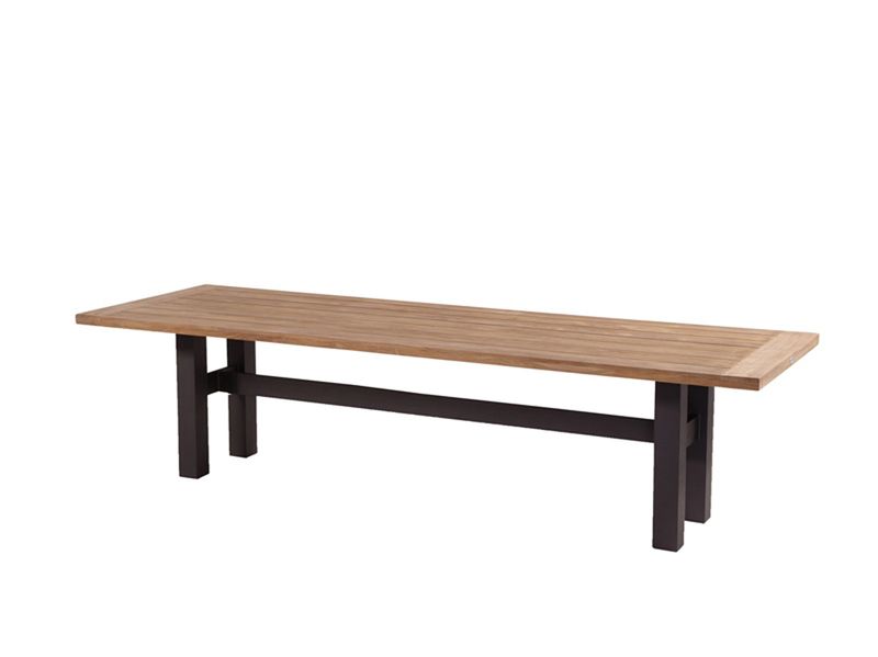 Hartman Yasmani grote Tuintafel - 300 x 100 cm - Zwart onderstel