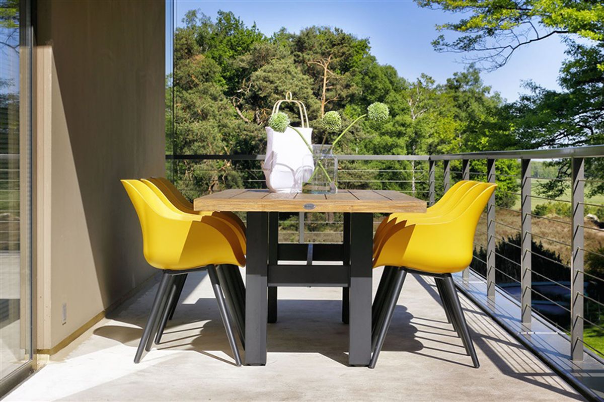 Hartman Yasmani Tuintafel - 240 x 100 cm - Zwart onderstel