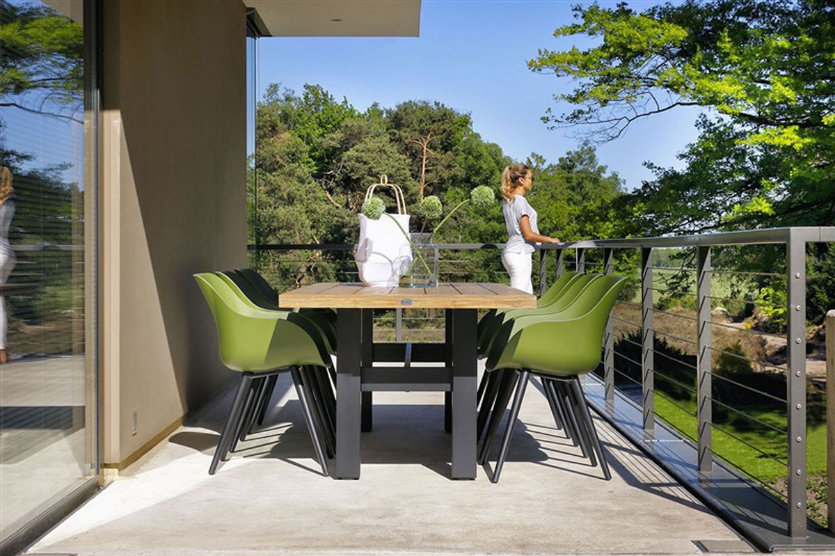 Hartman Yasmani Tuintafel - 240 x 100 cm - Zwart onderstel