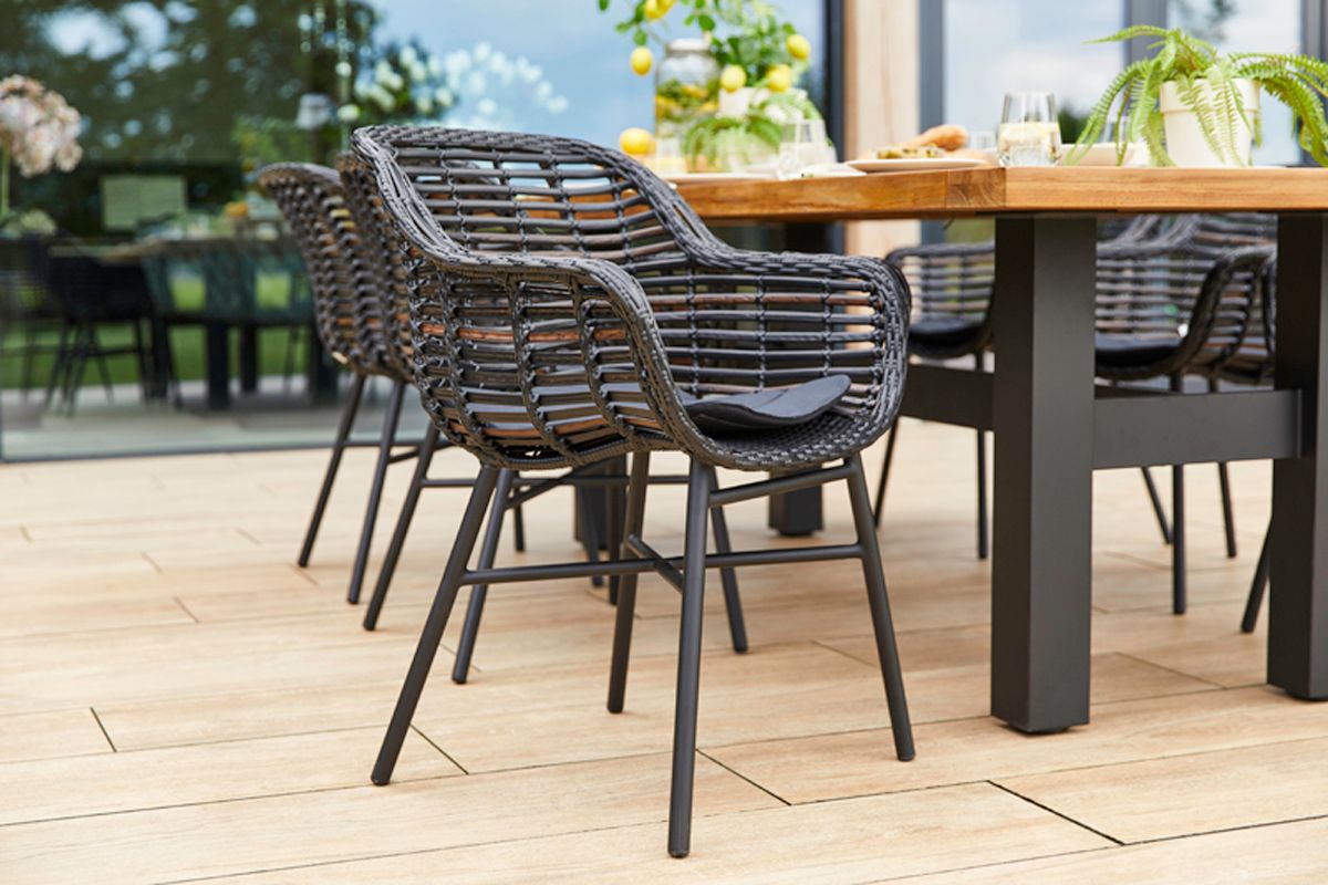 Hartman Yasmani Tuintafel - 240 x 100 cm - Zwart